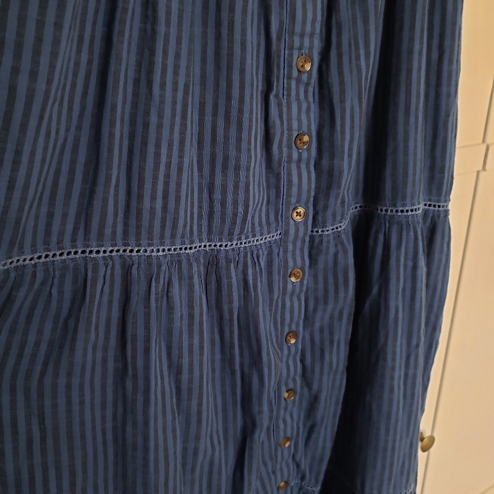 Blue Striped Maxi Dress - Picture 2 of 10